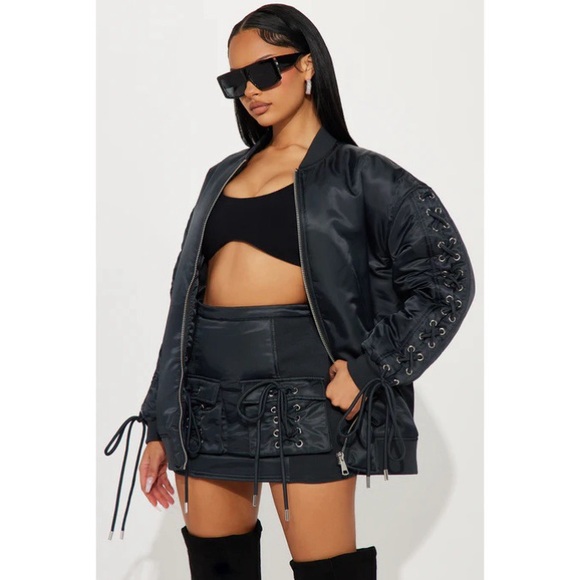 Roxxy Puffer Skirt Set - Charcoal NWT - Picture 2 of 9